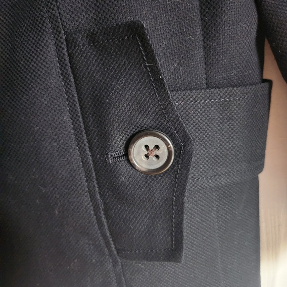 Banana Republic Women's Black Short Peacoat Size 8 - Picture 5 of 6